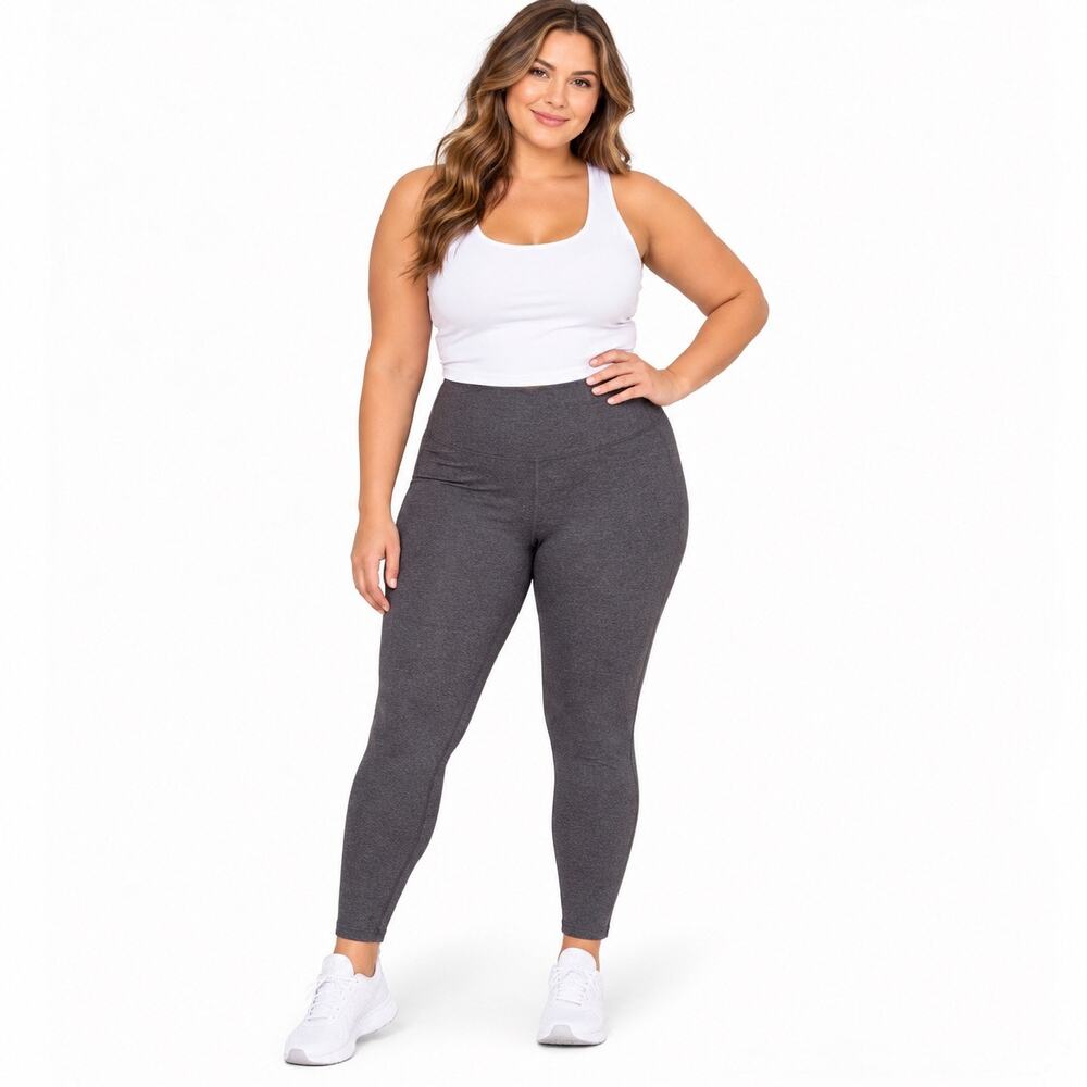 Old Navy Active Womens CozeCore Gray Leggings Athletic Casual Petite Large